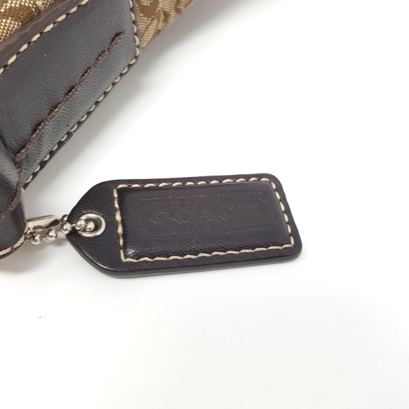 Coach | Brown Signature Canvas Suede Shoulder Bag - Picture 5 of 8